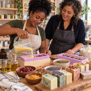 Técnicas de Elaboración de Jabones Artesanales y Comercialización de Productos